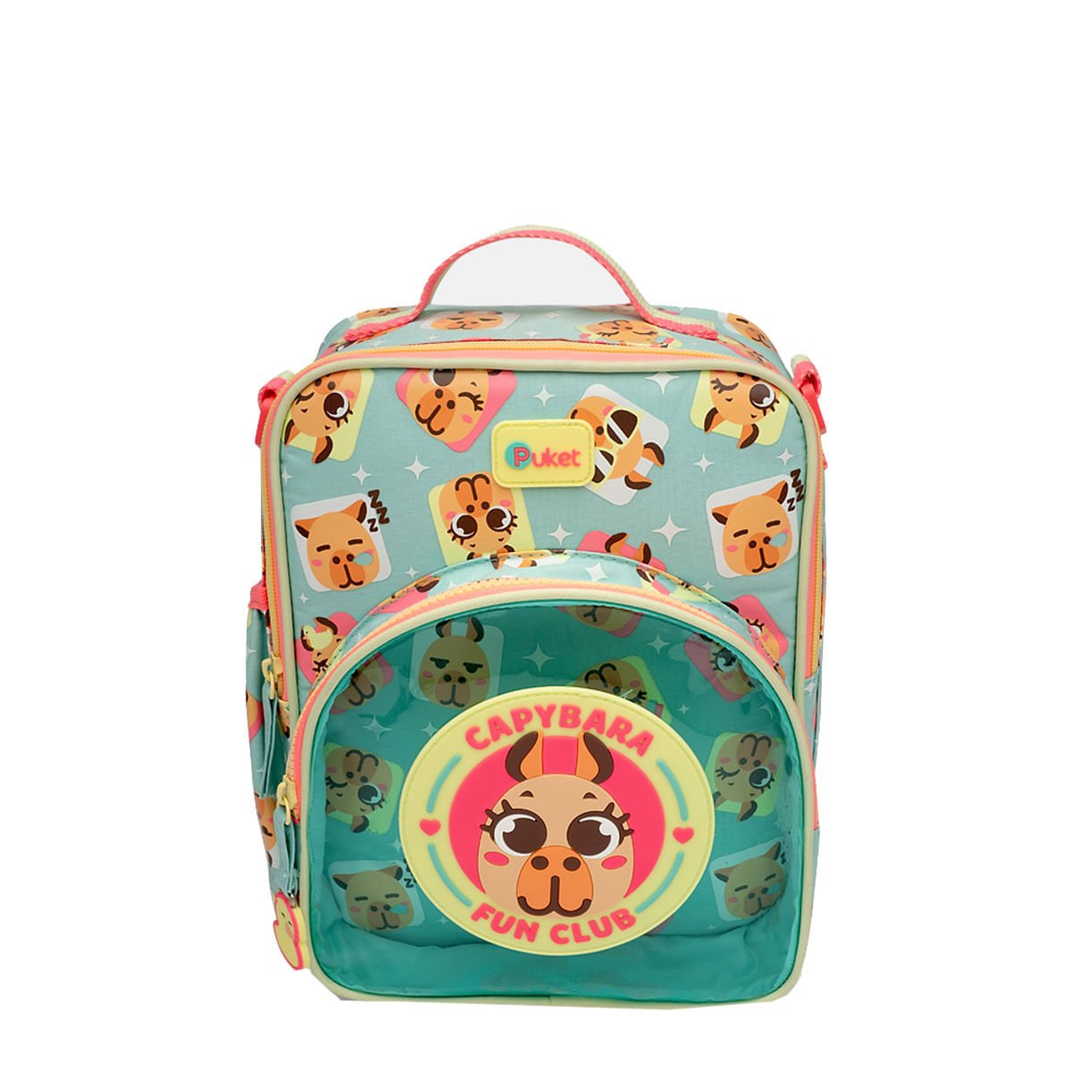 Lancheira Térmica Puket com Bolso Frontal Capy Bora