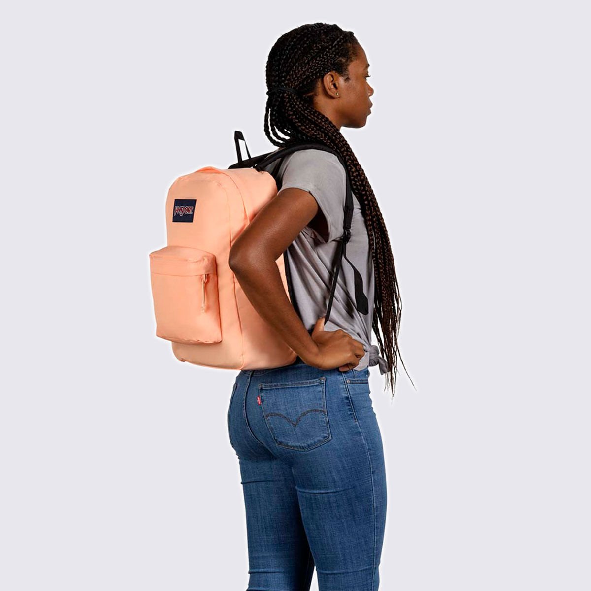 Mochila Jansport Superbreak Plus Peach Neon 4QUEZ72 Laranja 8