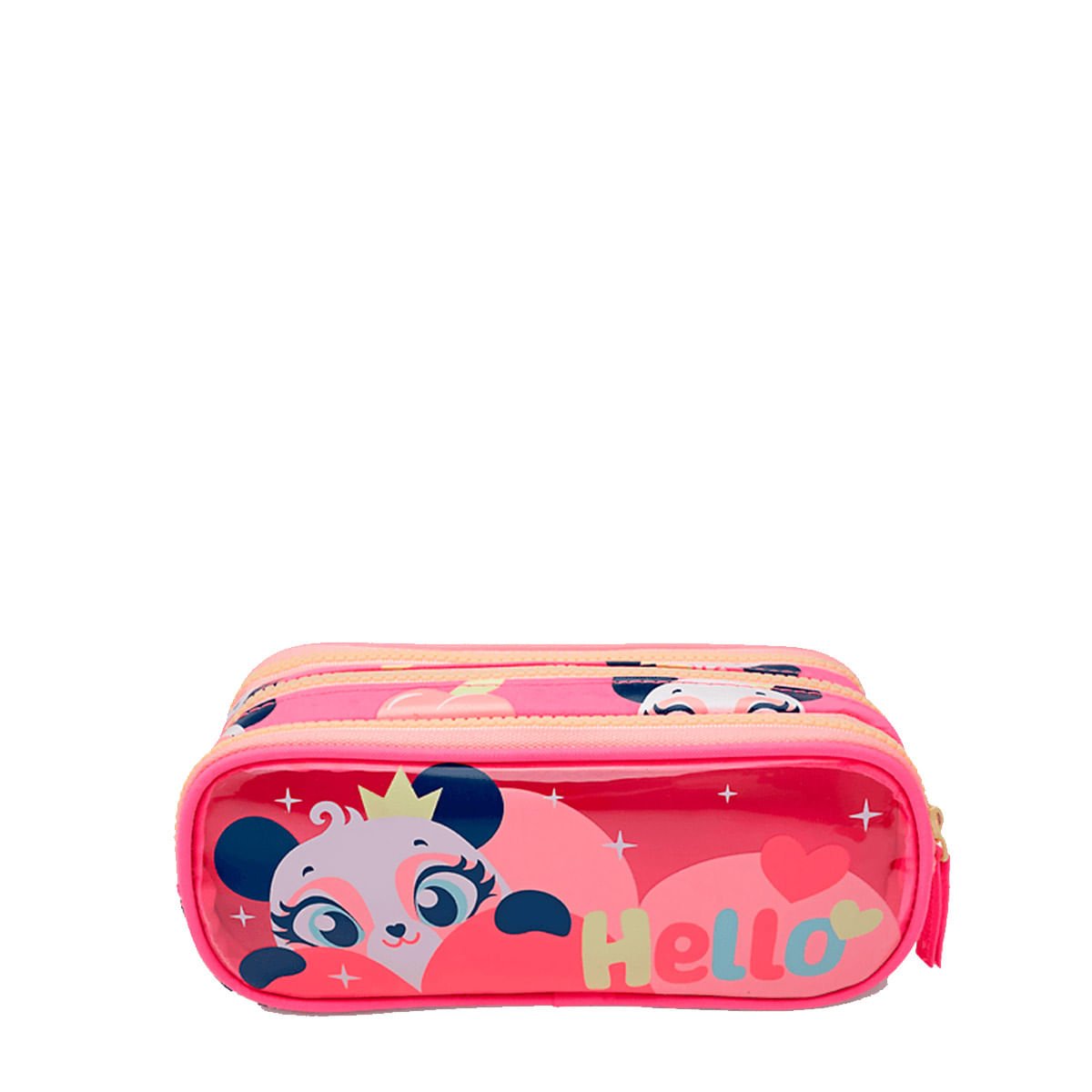 Estojo Duplo Puket Panda Romântico