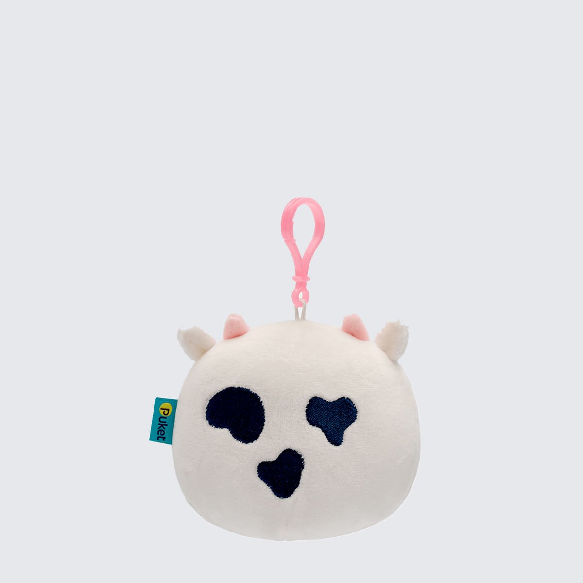 Chaveiro de Pelúcia Puket Vaca Branco 3