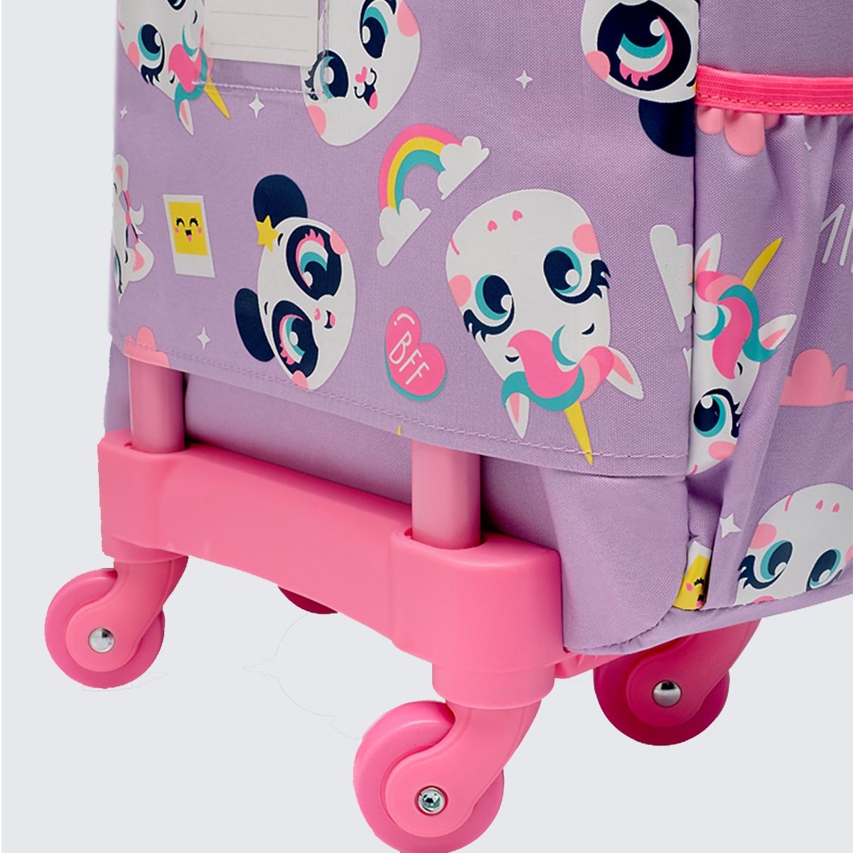 Mochila Puket com Rodinha Multibichos Best Friend Lilás 7