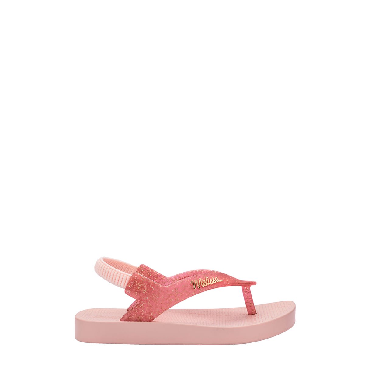 Mini Melissa Sun Long Beach Baby Rosa Glitter 35762