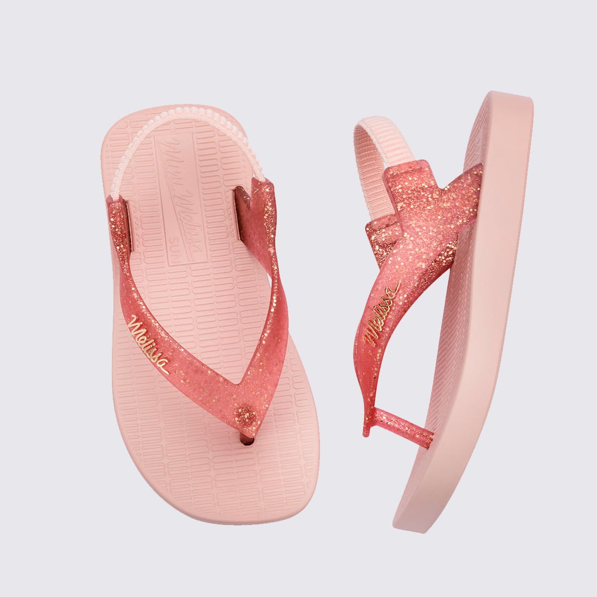 Mini Melissa Sun Long Beach Baby Rosa Glitter 35762 Rosa 3