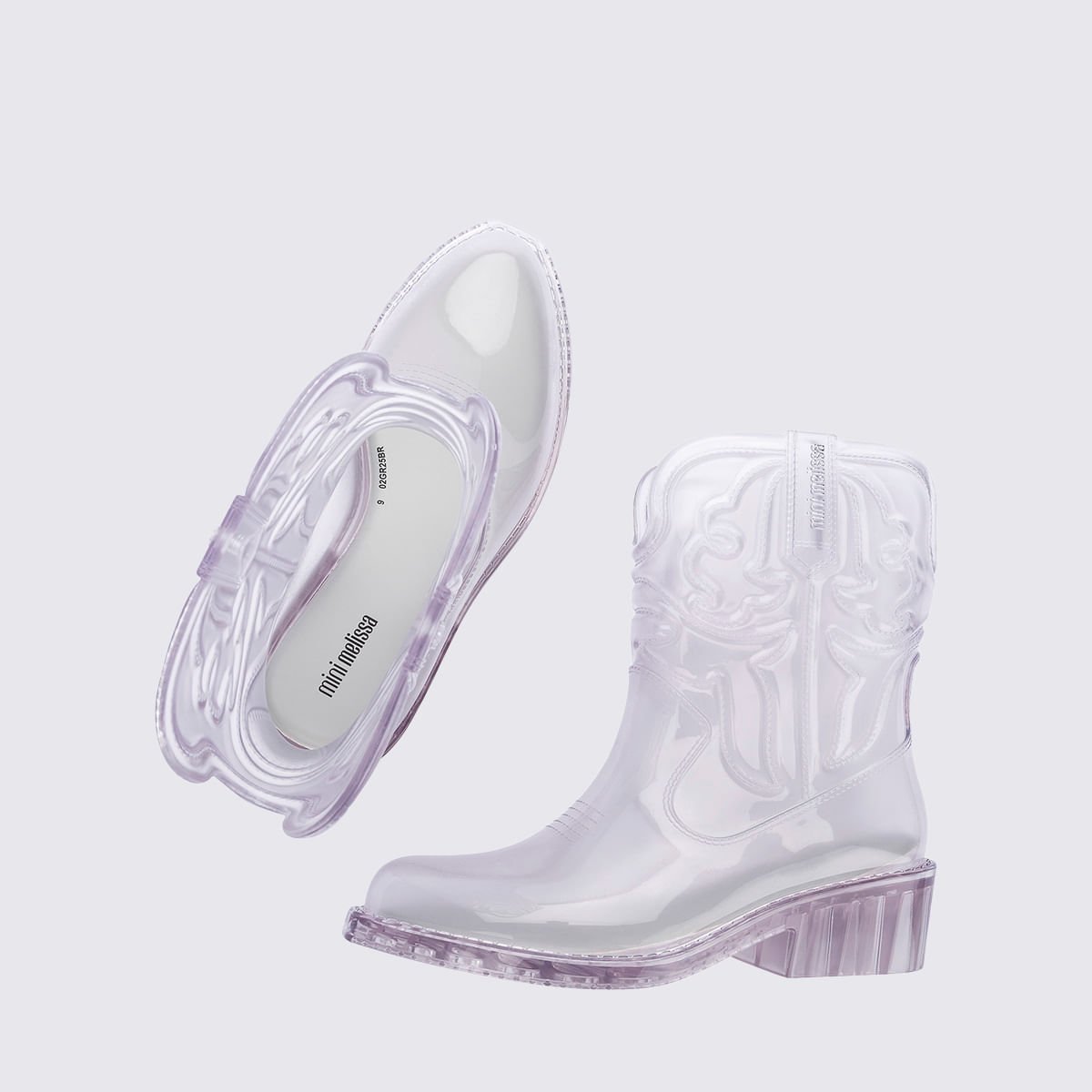 Mini Melissa Texas Boot infantil Vidro 36192 Transparente 4