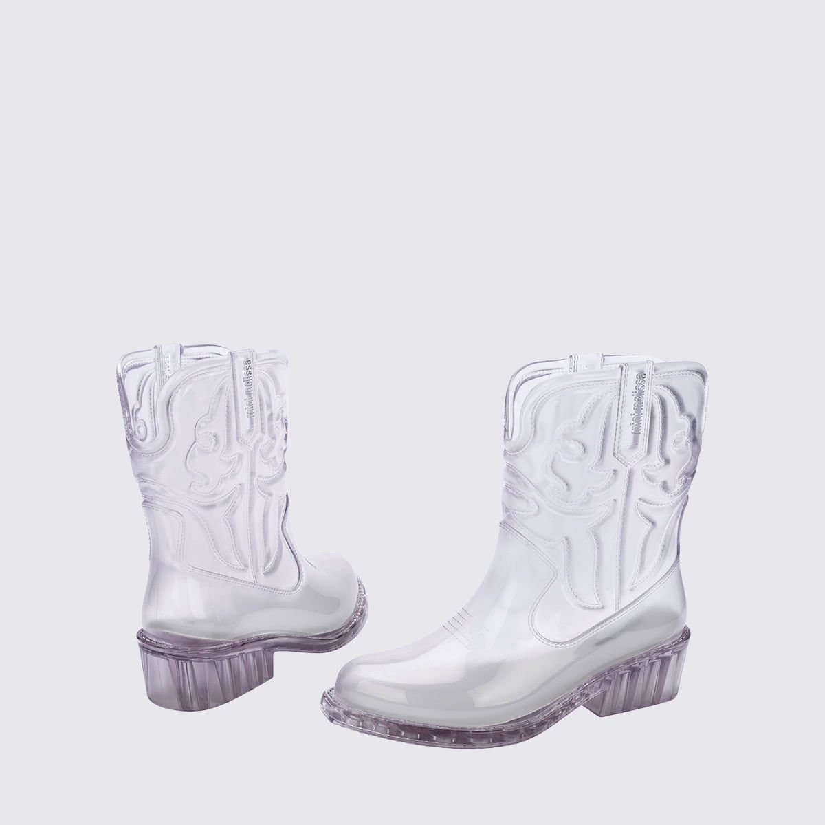 Mini Melissa Texas Boot infantil Vidro 36192 Transparente 5