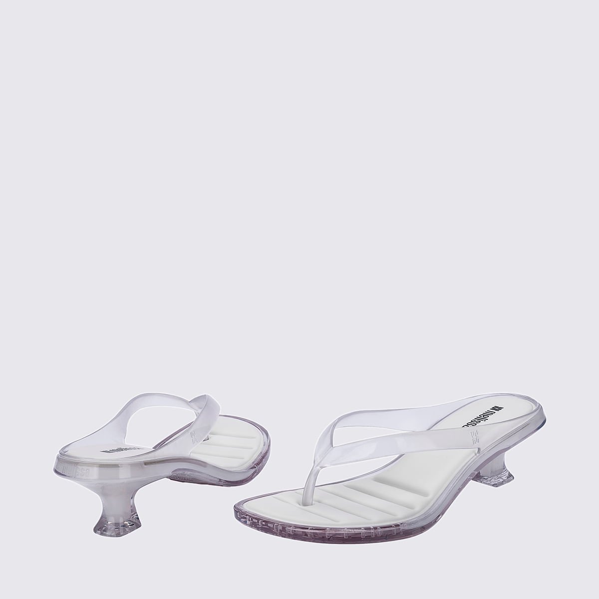 Melissa Thong Kitten Heel Vidro Branco 38068 Transparente 5