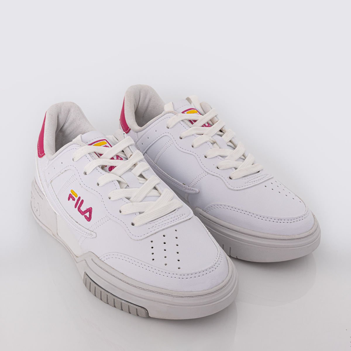 Tênis Fila Fitness Tennis Club Branco Rosa Amarelo F02L00238 Branco 3