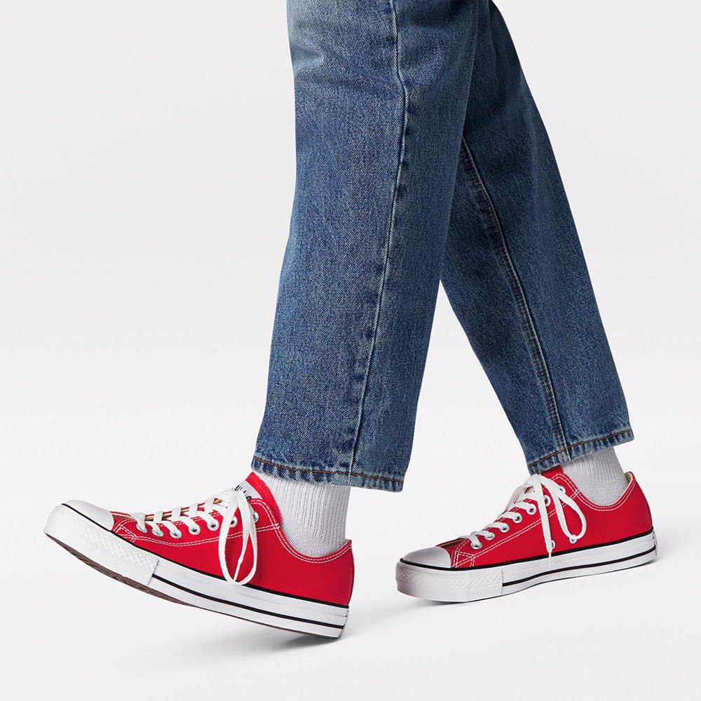 Tênis Chuck Taylor All Star Vermelho Crú Preto CT00010004 Vermelho 9