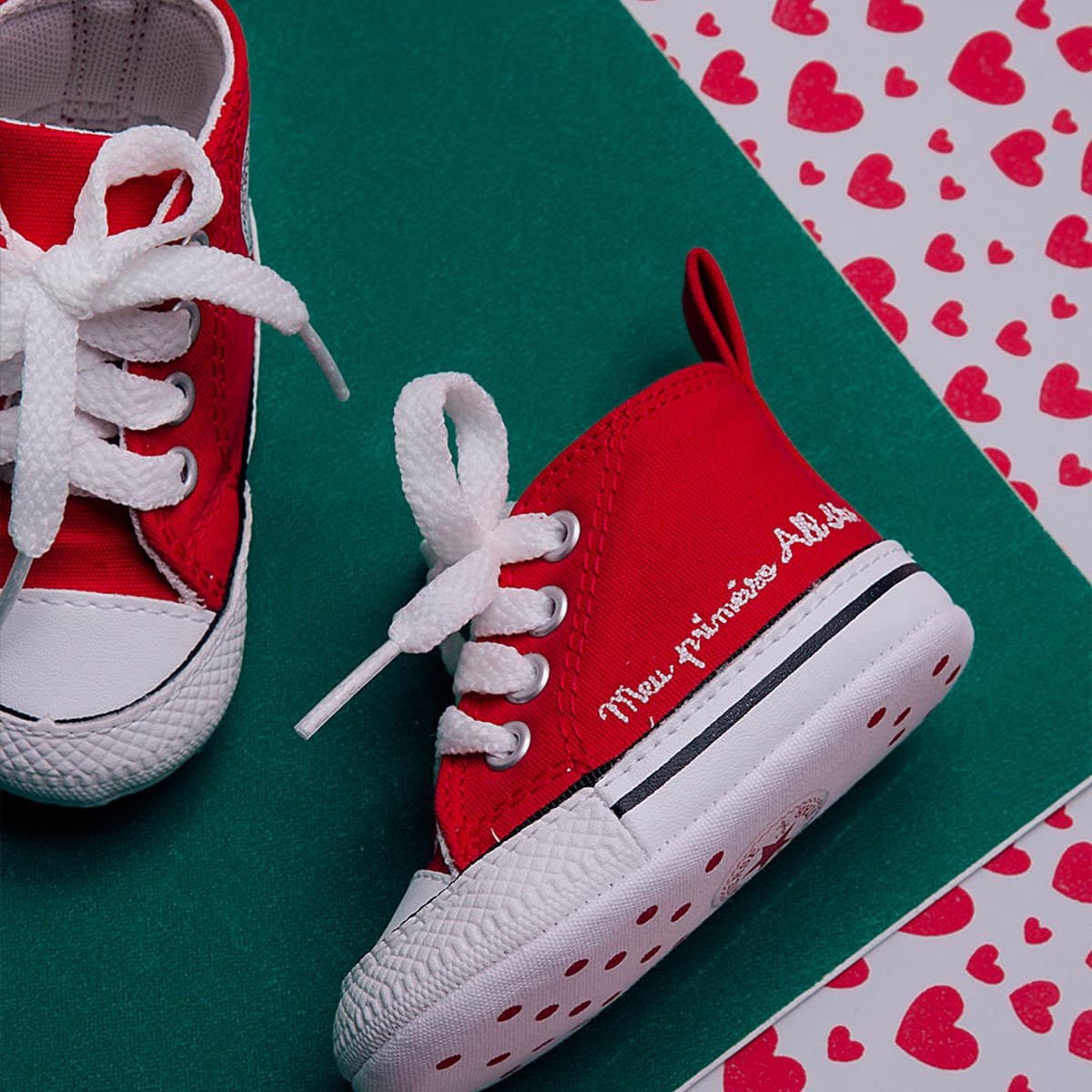 Tênis Converse Chuck Taylor All Star Infantil My First Vermelho Branco Branco CK04400002 Vermelho 7