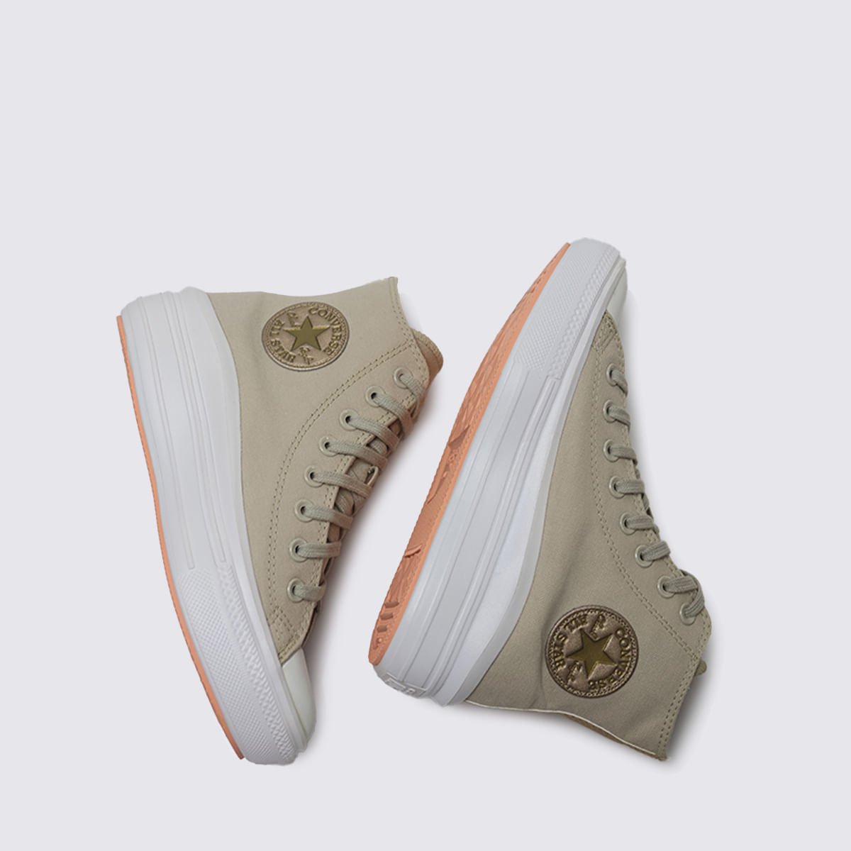 Tênis Chuck Taylor All Star Move Bege Claro Ouro Branco CT16220001 Bege 4