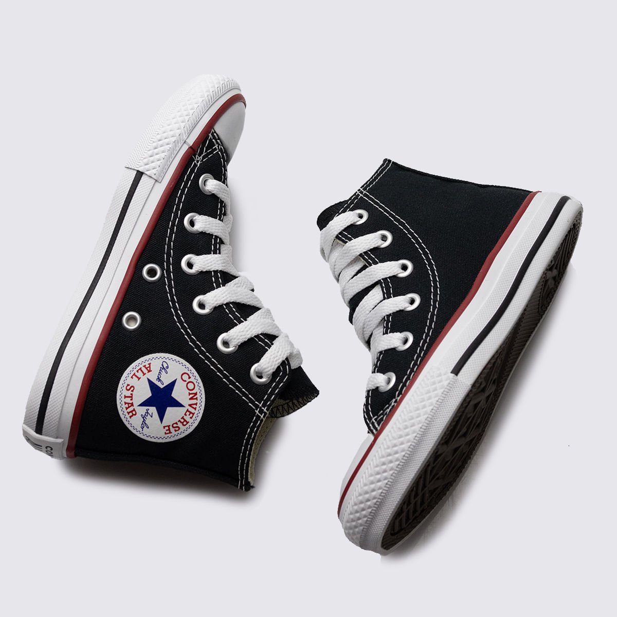 Tênis Converse Chuck Taylor All Star Preto Infantil Vermelho CK00040007 Preto 4
