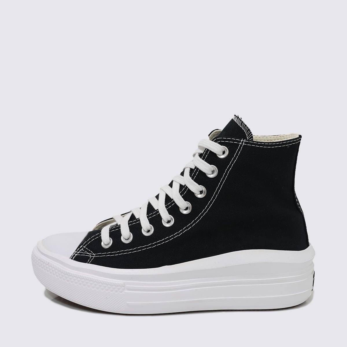 Tênis Converse Chuck Taylor All Star Move Hi Black Natural Ivory White CT15460001 Preto 2