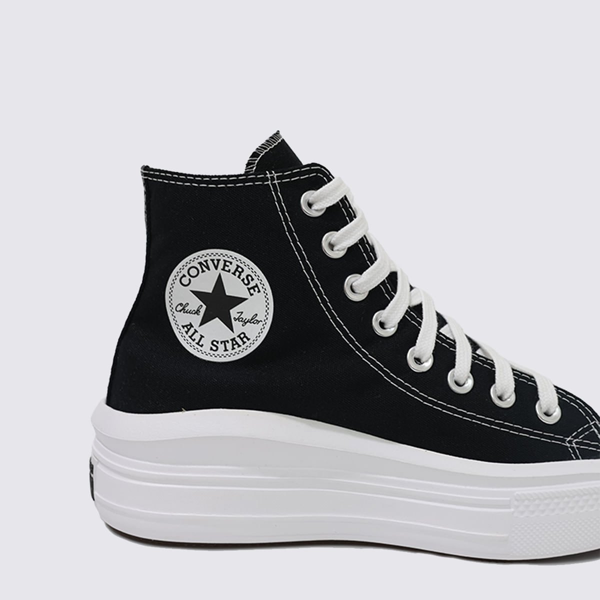 Tênis Converse Chuck Taylor All Star Move Hi Black Natural Ivory White CT15460001 Preto 6