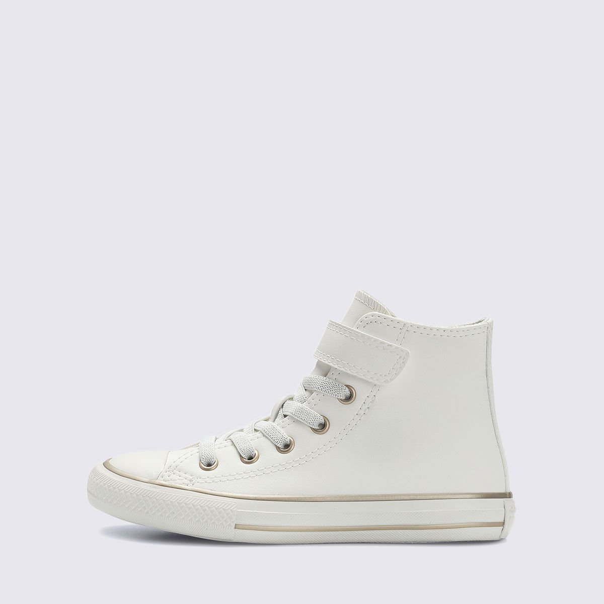 Tênis Converse All Star Chuck Taylor Infantil 1 V Amêndoa CK12940001 Branco 3