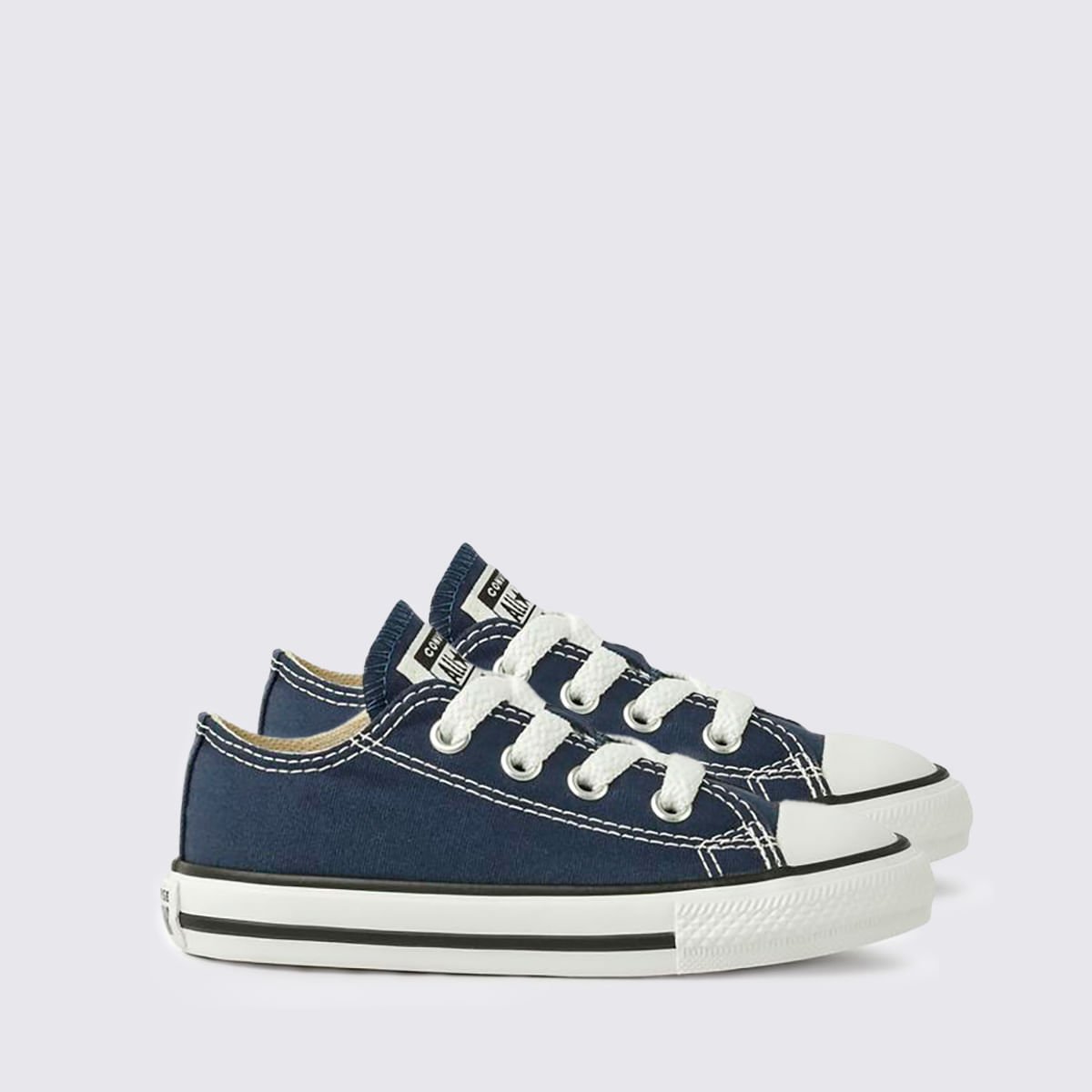 Tênis Converse Chuck Taylor All Star Infantil Marinho Cru Preto CK00010003 Azul Marinho 3
