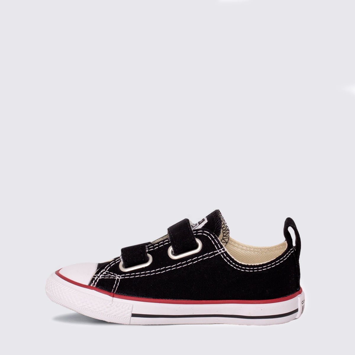 Tênis Converse Chuck Taylor All Star Infantil 2V Preto Vermelho CK10410007 Preto 2
