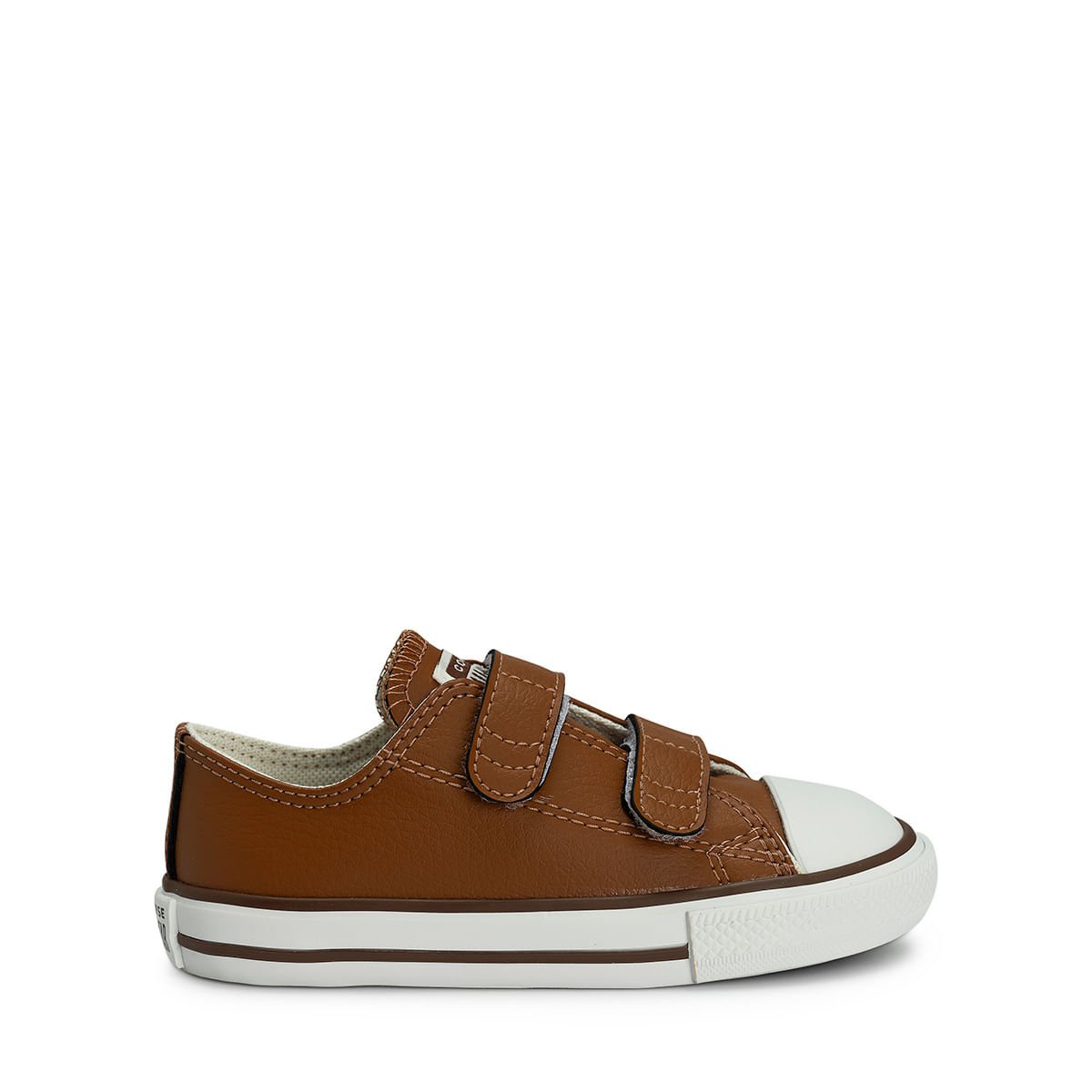 Tênis Converse All Star Chuck Taylor Infantil 2V Casca de Nozes Marrom Branco CK04180004