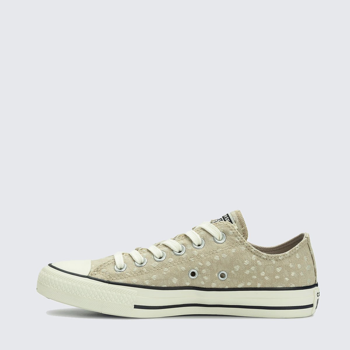Tênis Converse All Star Chuck Taylor Marfim Amendoa Preto CT33620001 Bege 2