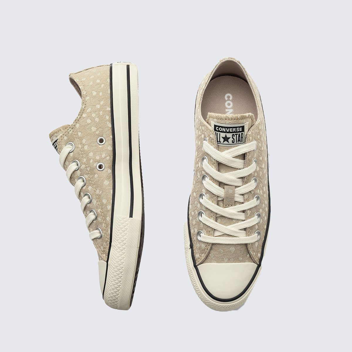 Tênis Converse All Star Chuck Taylor Marfim Amendoa Preto CT33620001 Bege 4