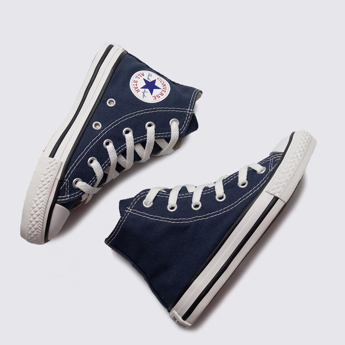 Tênis Converse Chuck Taylor All Star Infantil Marinho Cru Preto CK00040003 Azul Marinho 4