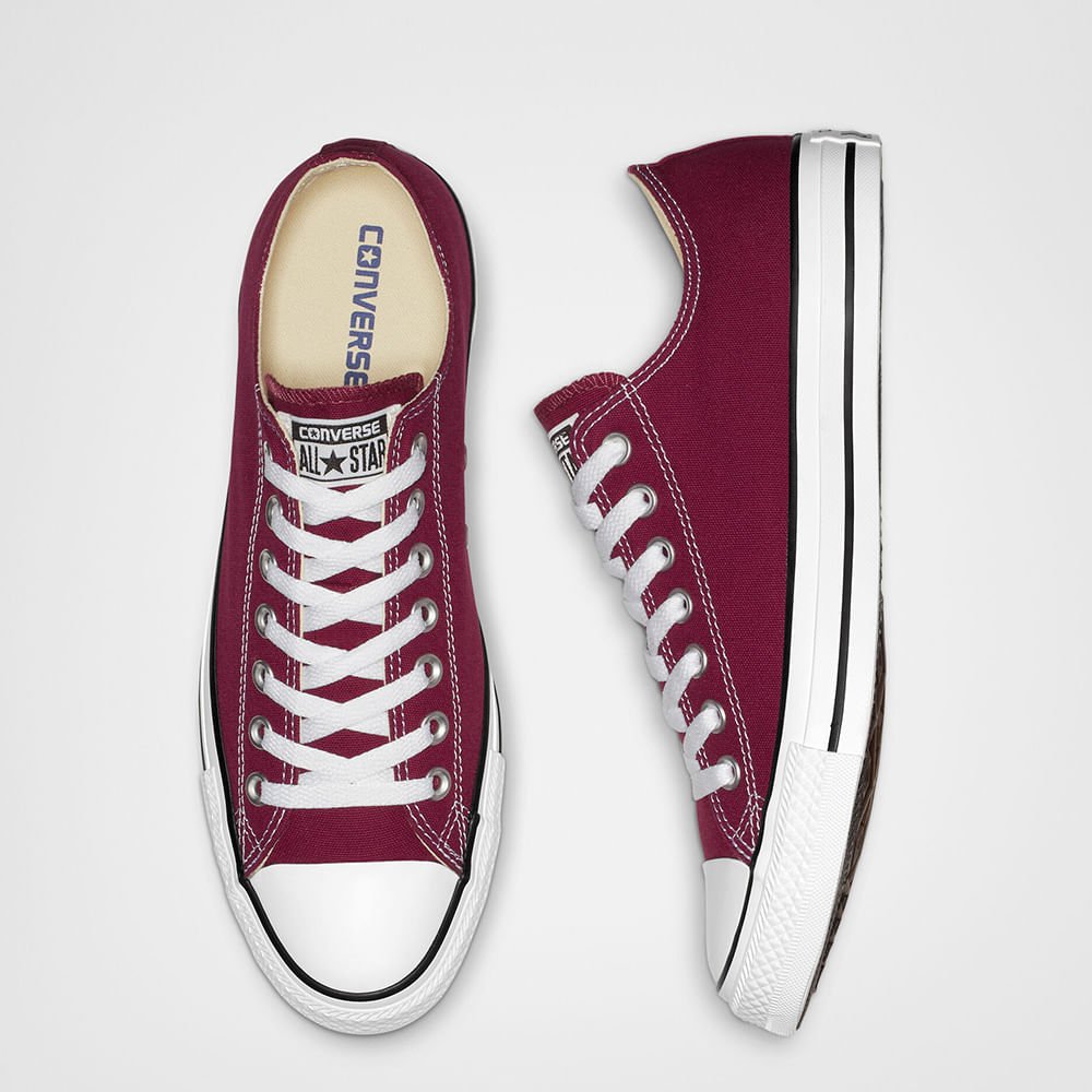 Tênis Chuck Taylor All Star Bordo Preto Branco CT00010008 Bordô 5