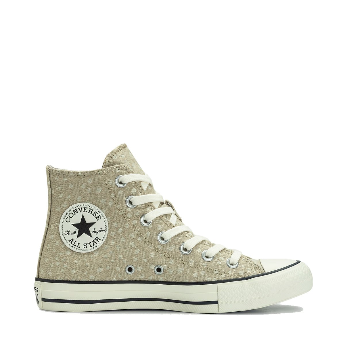 Tênis Converse All Star Chuck Taylor Marfim Amendoa Preto CT33610001