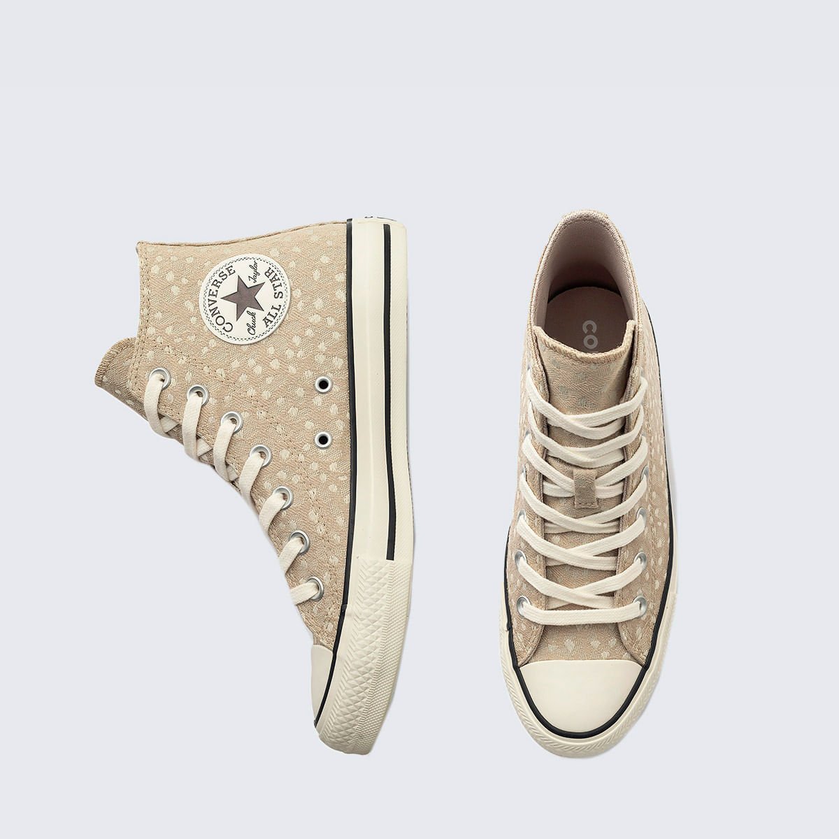 Tênis Converse All Star Chuck Taylor Marfim Amendoa Preto CT33610001 Bege 4