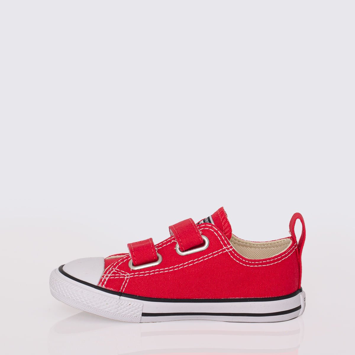 Tênis Converse Chuck Taylor All Star infantil 2V Vermelho Cru Preto CK10410004 Vermelho 2