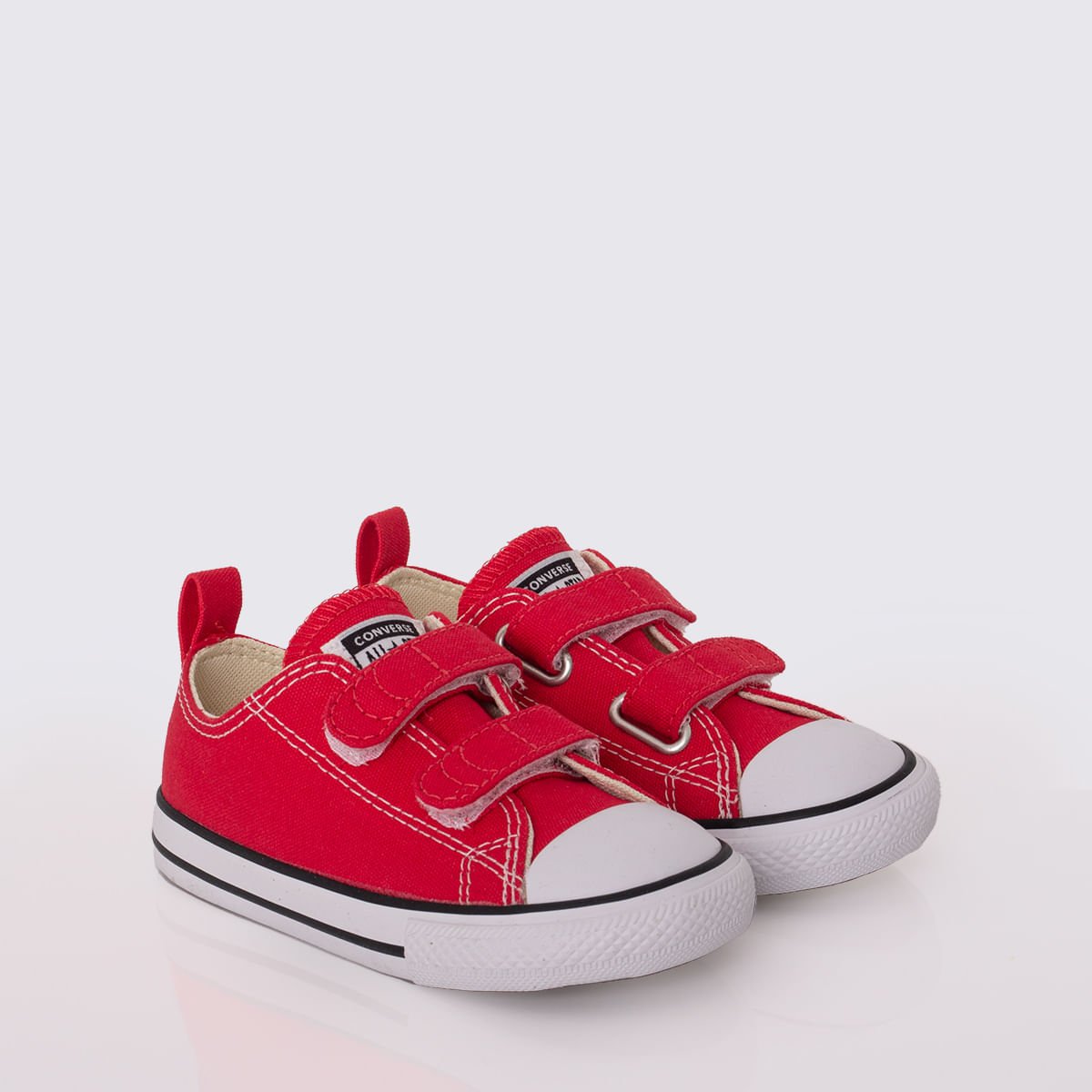 Tênis Converse Chuck Taylor All Star infantil 2V Vermelho Cru Preto CK10410004 Vermelho 3