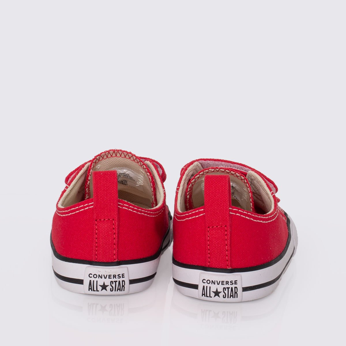 Tênis Converse Chuck Taylor All Star infantil 2V Vermelho Cru Preto CK10410004 Vermelho 4
