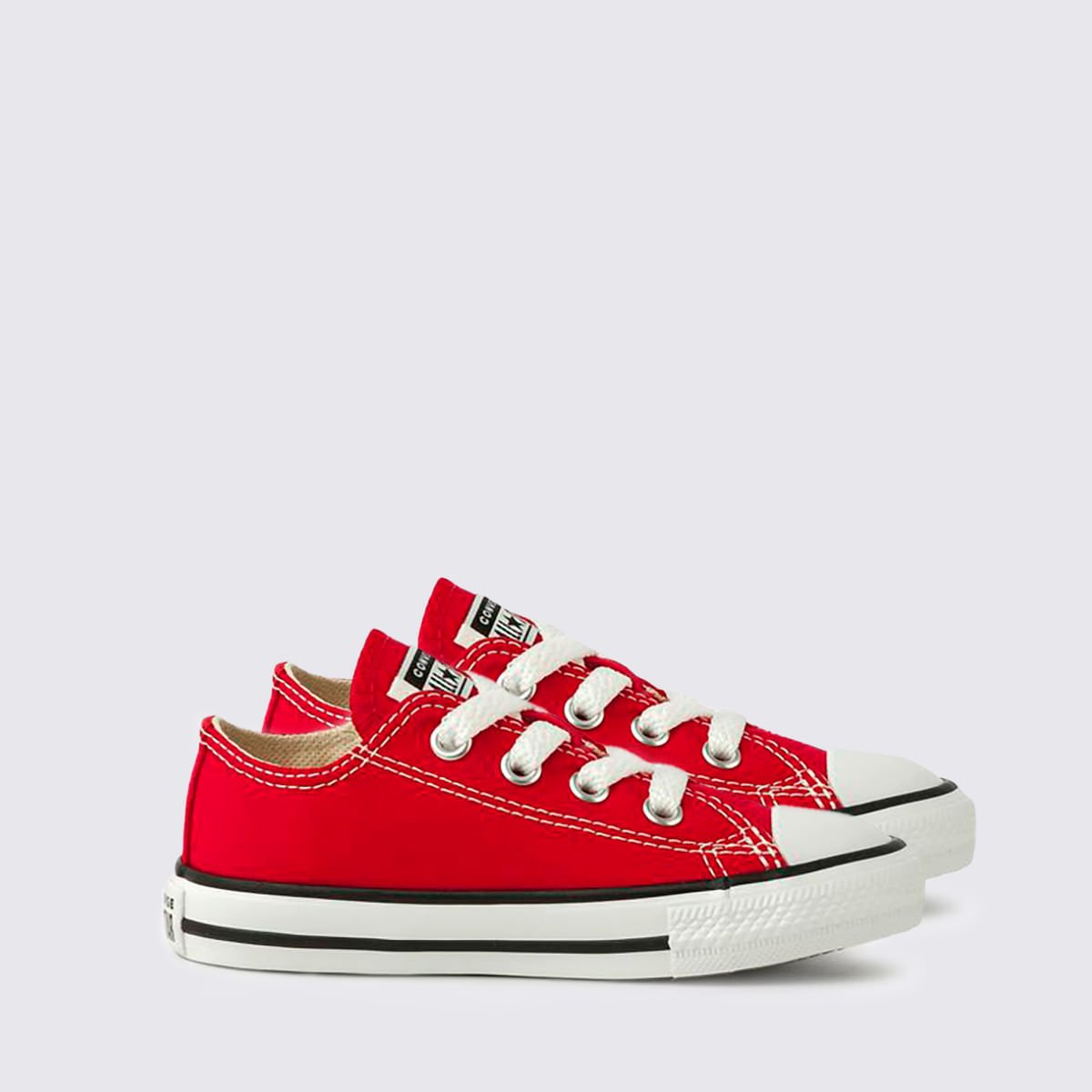 Tênis Converse Chuck Taylor All Star Infantil Vermelho Cru Preto CK00010004 Vermelho 3