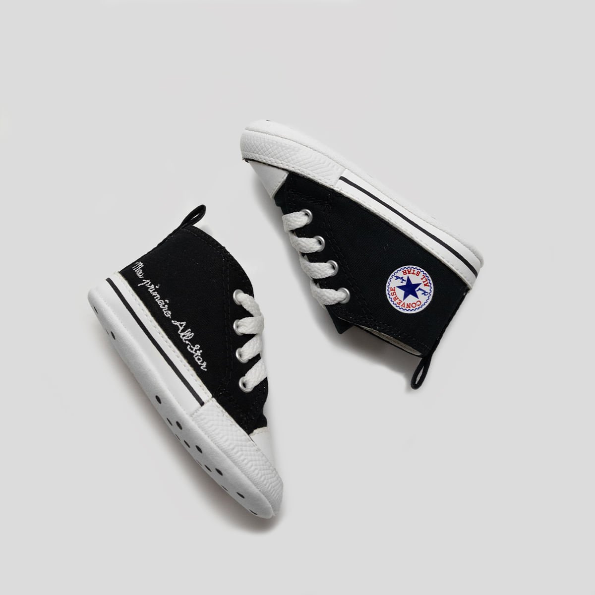 Tênis Converse Chuck Taylor All Star Infantil My First Preto Branco Branco CK04400001 Preto 4