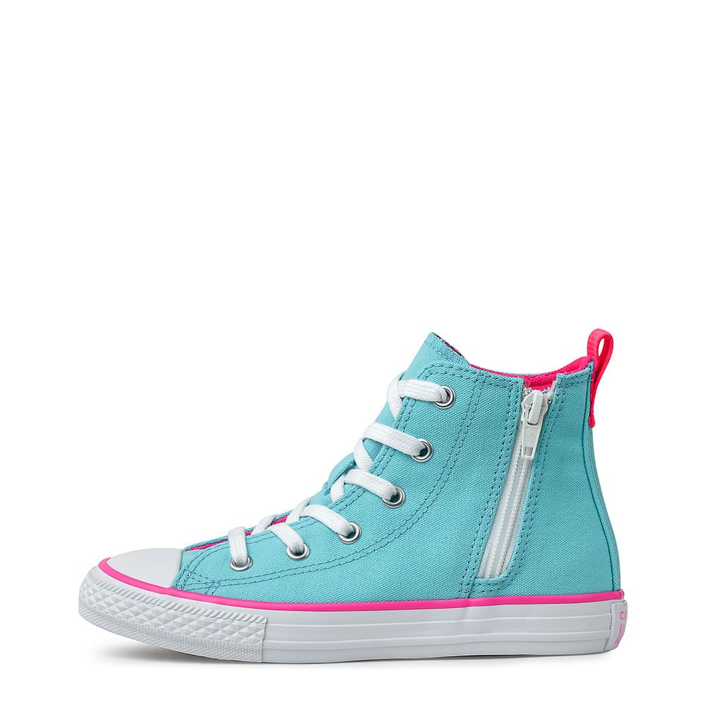 Tênis Converse Chuck Taylor All Star Infantil Azul Claro Rosa Choque Branco CK09090002 Azul 2