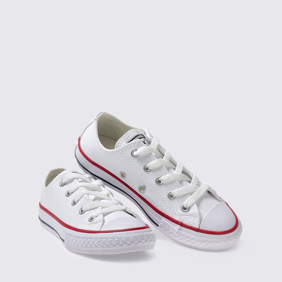 Tênis Converse Chuck Taylor All Star Infantil Branco Vermelho CK04200001 Branco 4