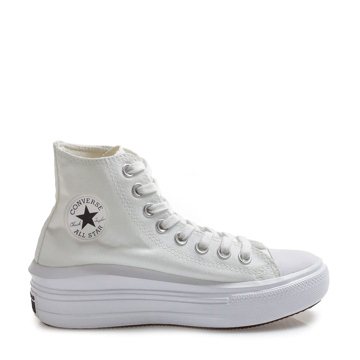 Tênis Converse Chuck Taylor All Star Move Hi White Natural Ivory Black CT15460002