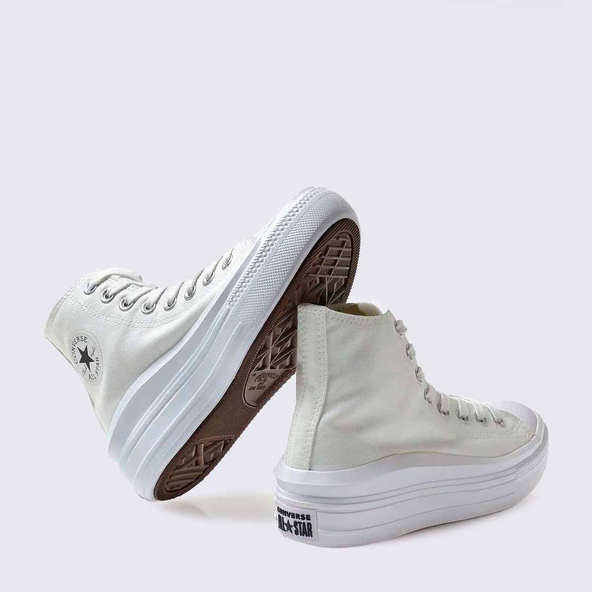 Tênis Converse Chuck Taylor All Star Move Hi White Natural Ivory Black CT15460002 Branco 5