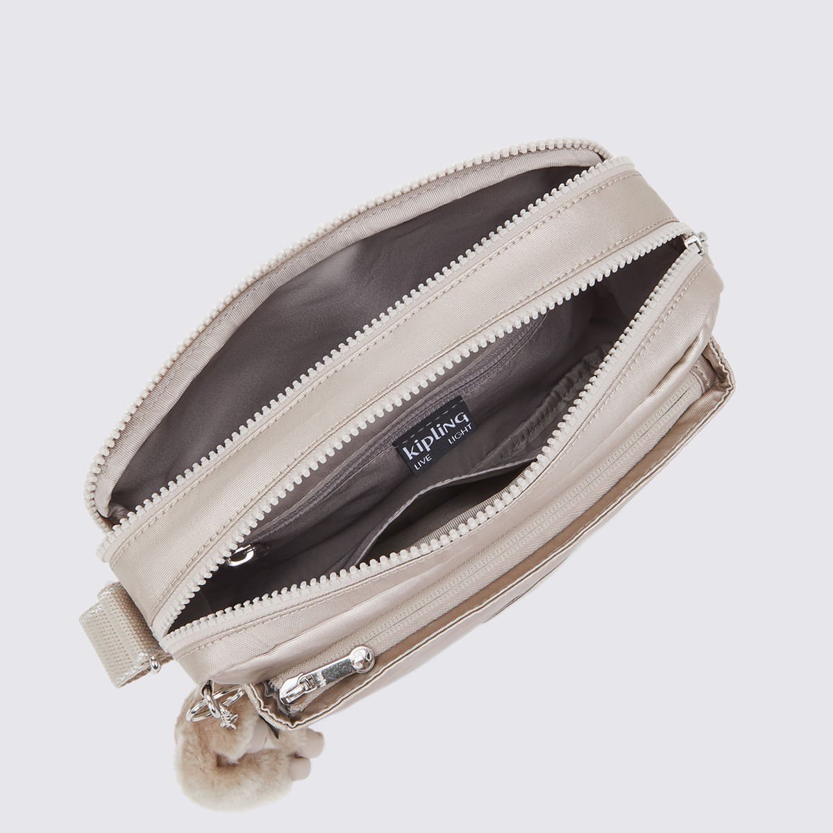 Bolsa Kipling Abanu M Metalizado I683148I Bege/Metalizado 4
