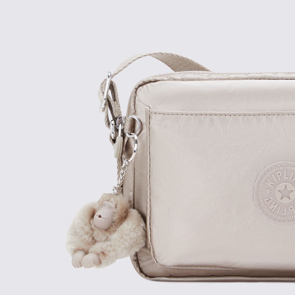 Bolsa Kipling Abanu M Metalizado I683148I Bege/Metalizado 5