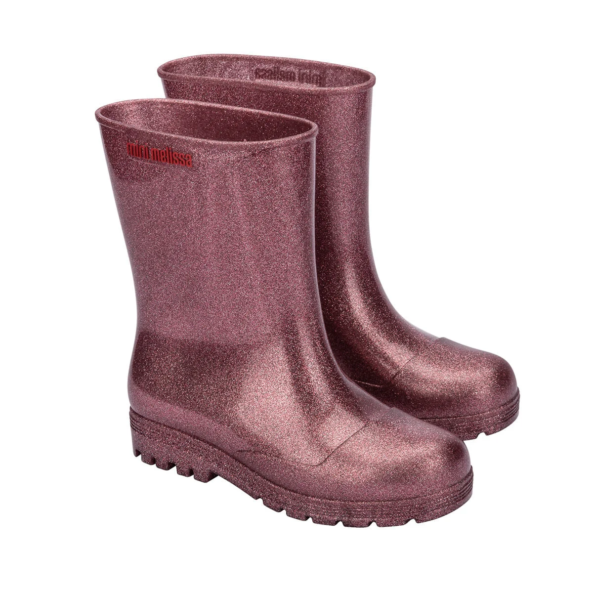 Mini Melissa Welly Infantil Rosa Glitter 33868 Rosa 2