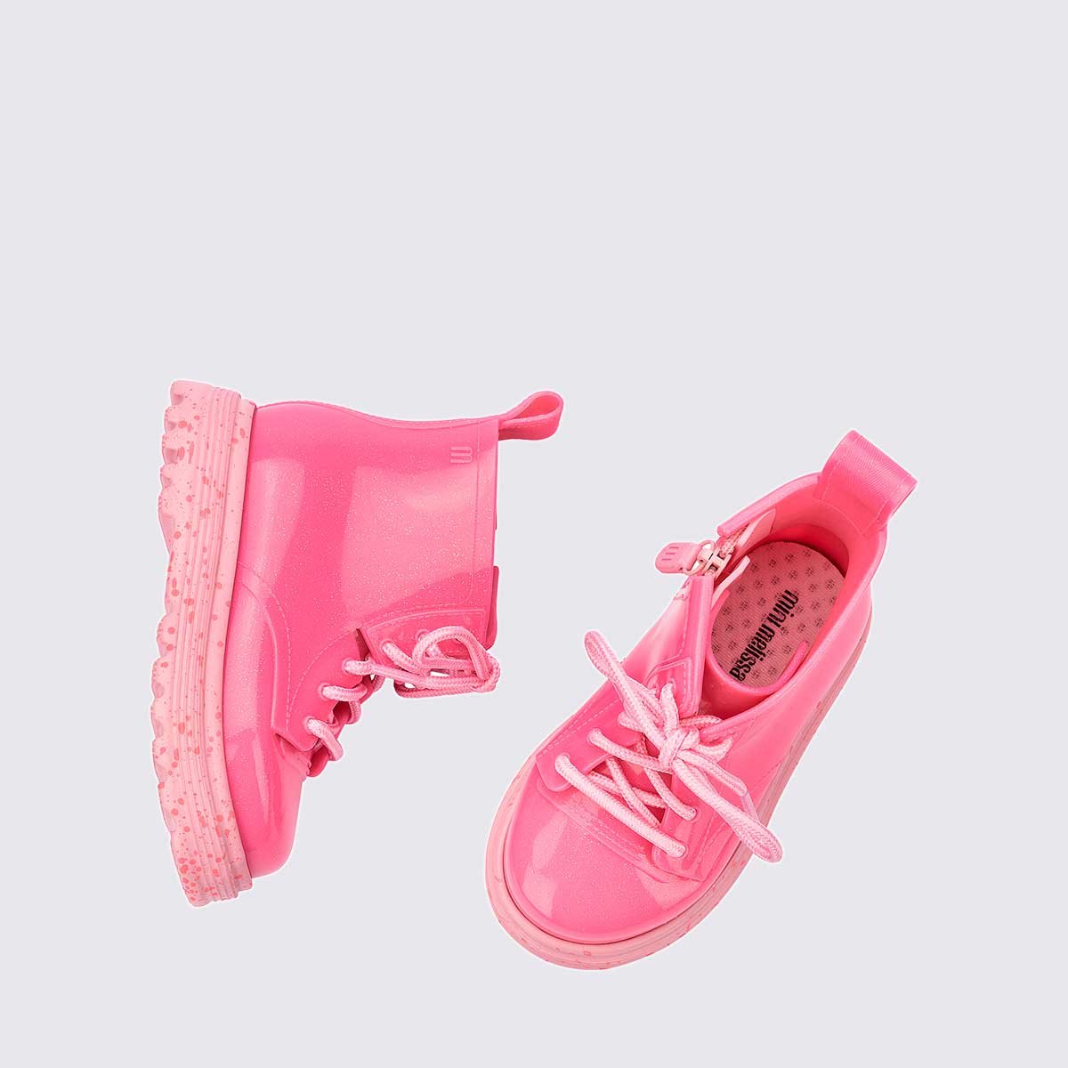 Mini Melissa Coturno Baby Rosa Glitter 35838 Rosa 5