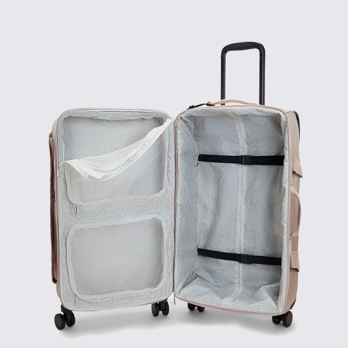 Mala Kipling Spontaneous M Metalizado I788348I Bege 4