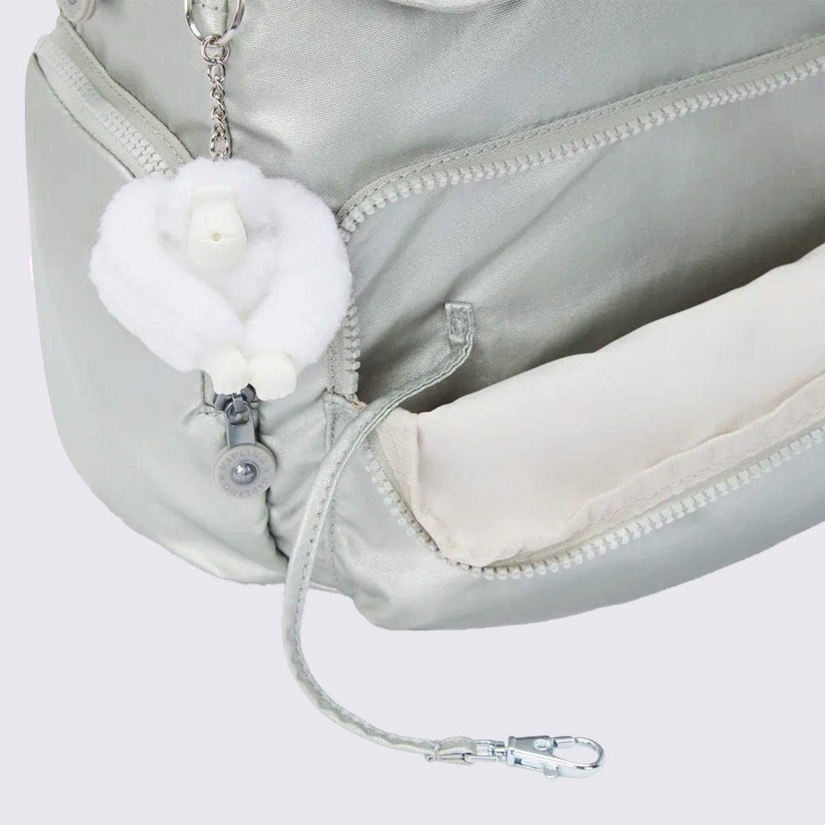 Mochila Kipling City Zip S Prata I563470P Prata 6