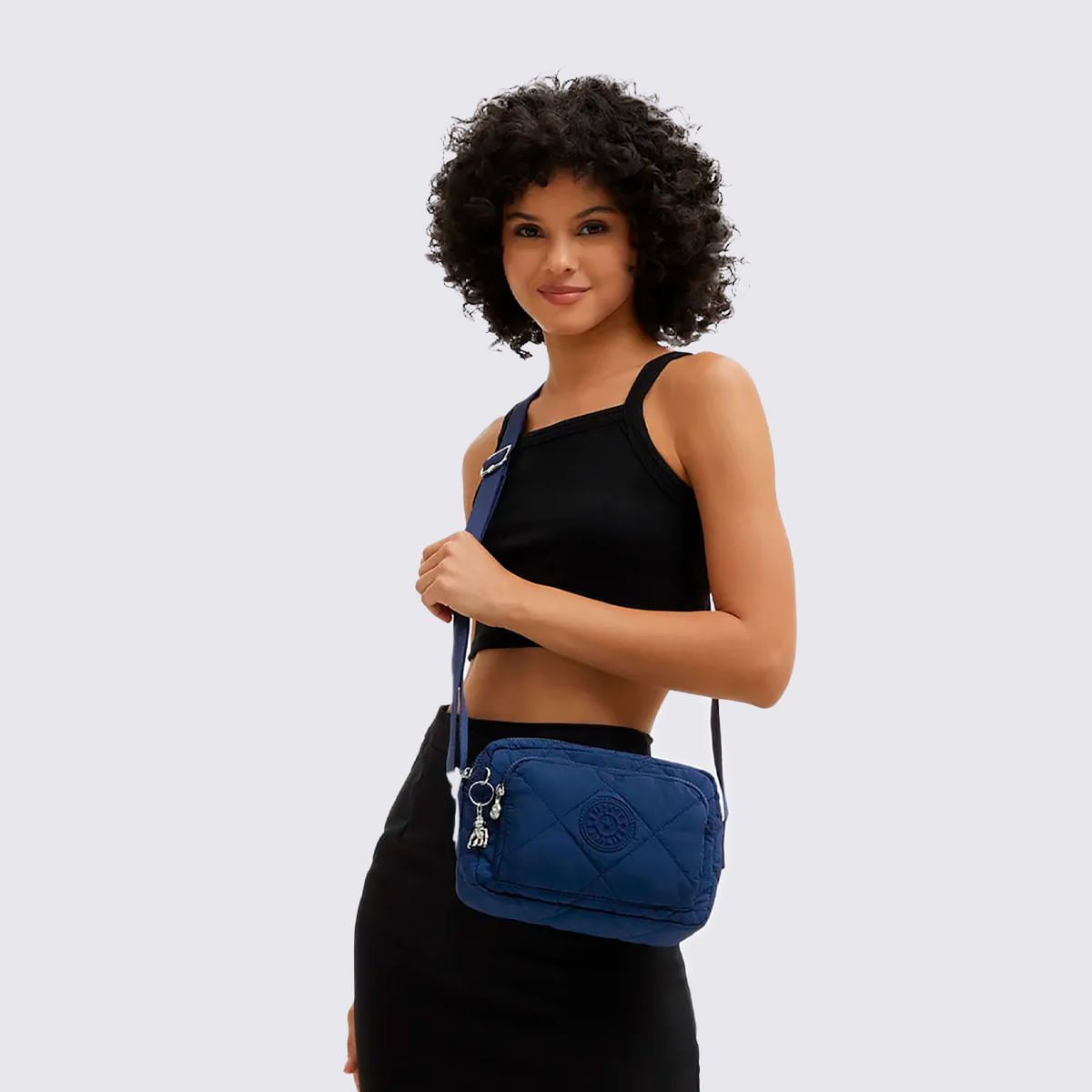 Bolsa Kipling Abanu M Zip Azul I344093U Azul 5