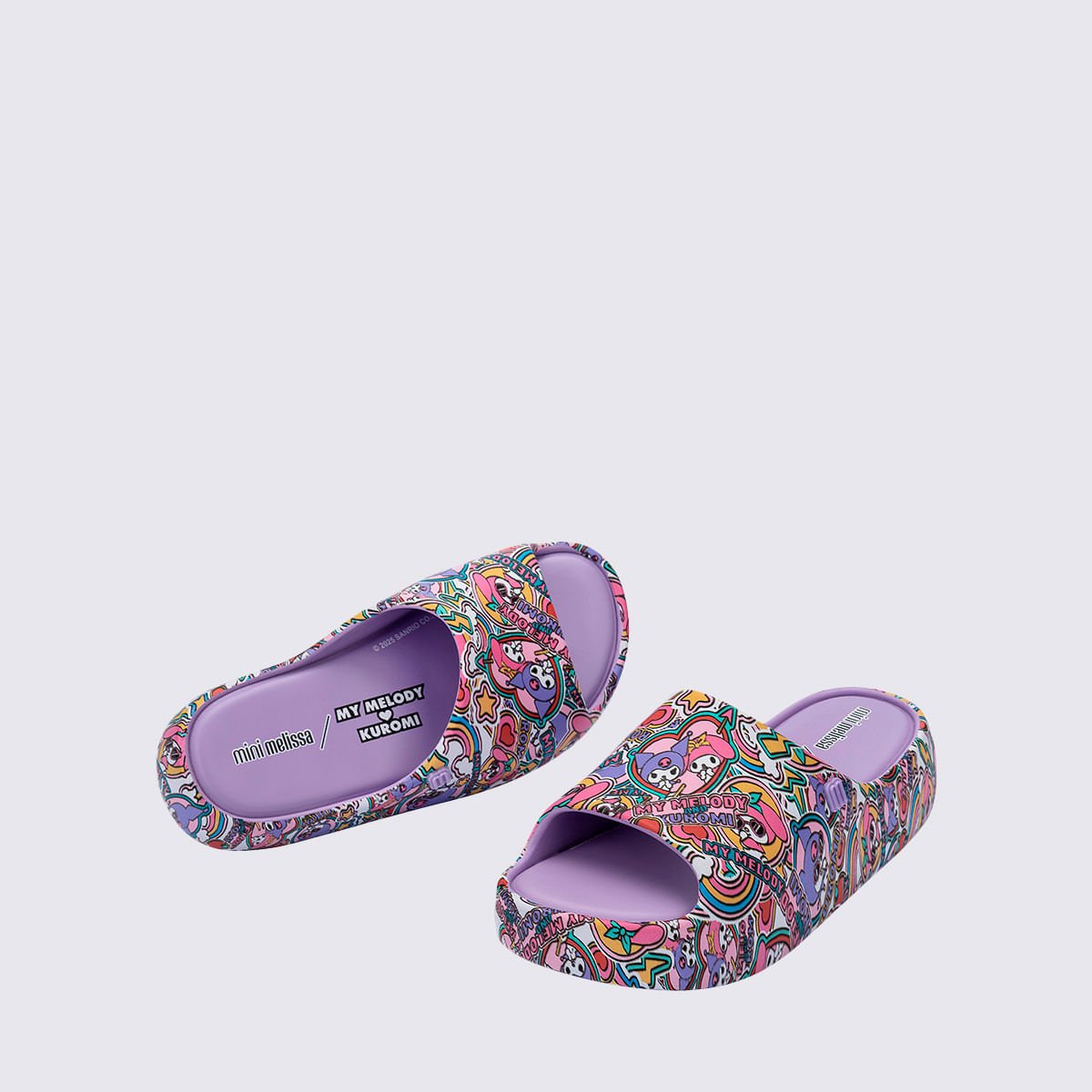 Mini Melissa Free Platform Slide + Hello Kitty And Friends Infantil Lilás Amarelo 37875 Lilás 3