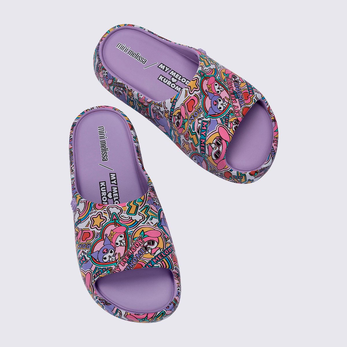 Mini Melissa Free Platform Slide + Hello Kitty And Friends Infantil Lilás Amarelo 37875 Lilás 4