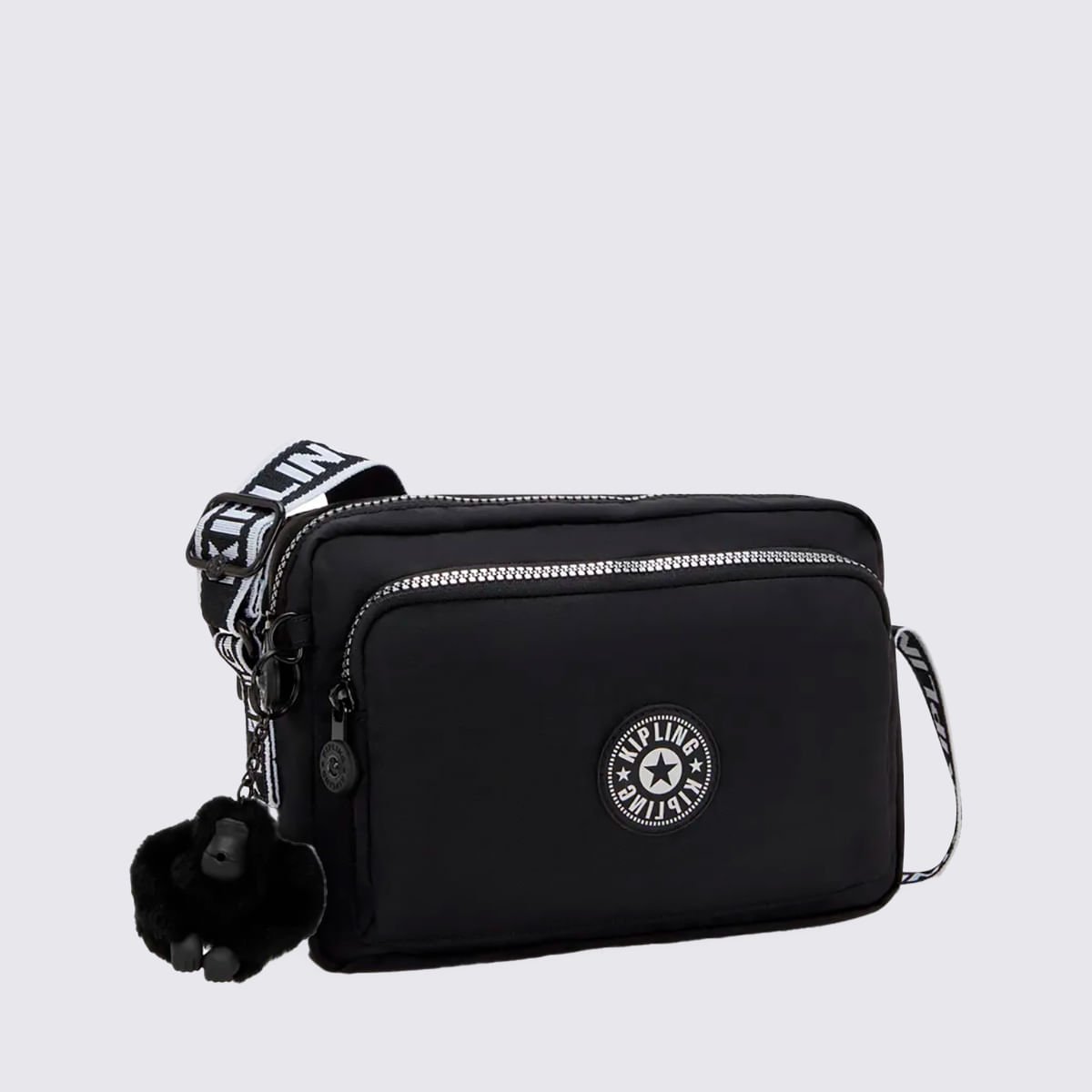 Bolsa Kipling Abanu M Zip Preto I59869SB Preto 3