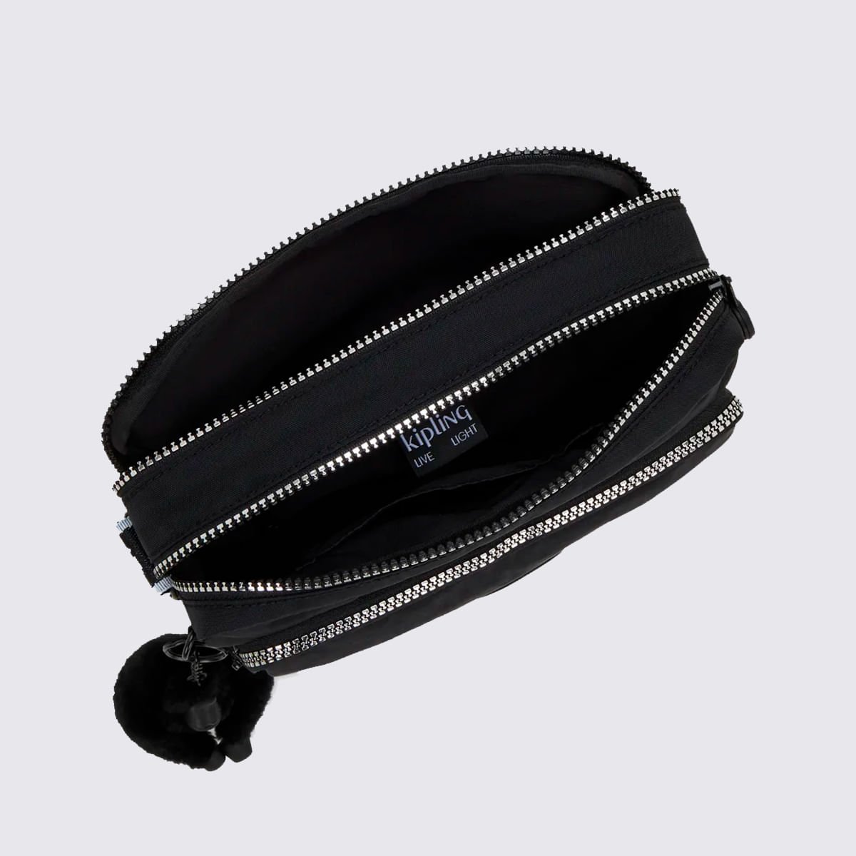 Bolsa Kipling Abanu M Zip Preto I59869SB Preto 4