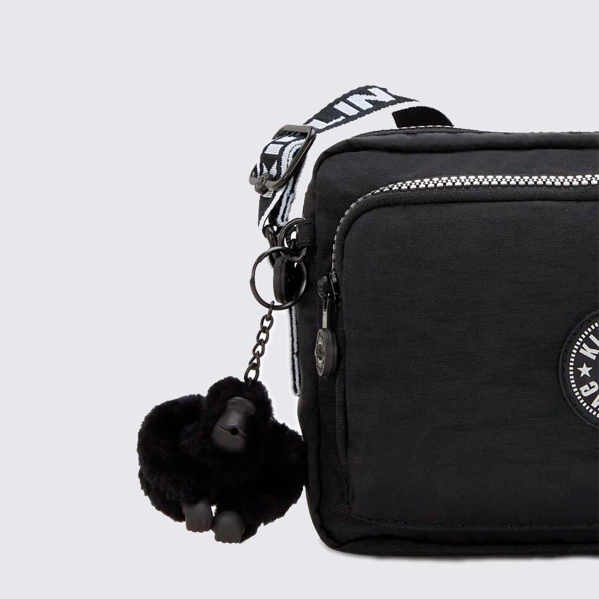 Bolsa Kipling Abanu M Zip Preto I59869SB Preto 5