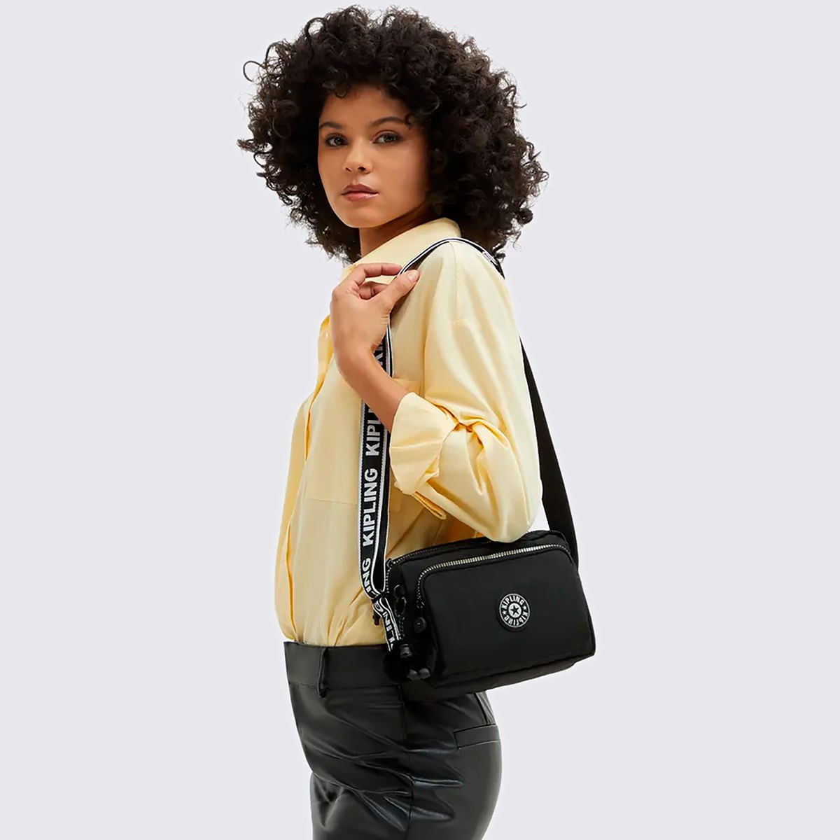 Bolsa Kipling Abanu M Zip Preto I59869SB Preto 6