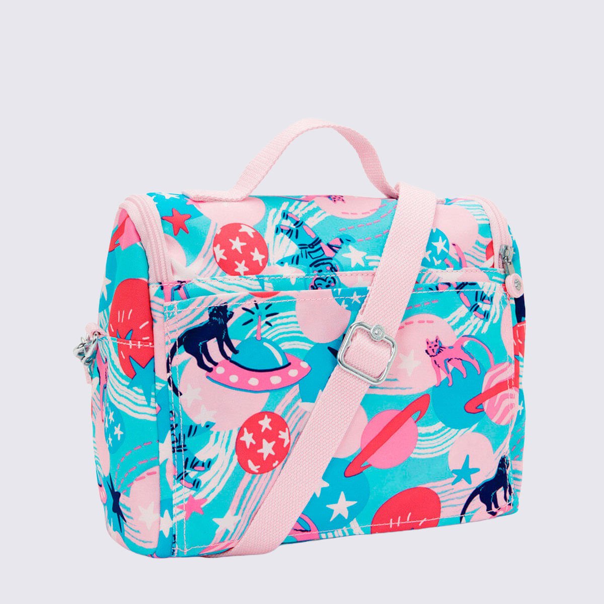 Lancheira Kipling New Kichirou Estampado I57494KH Azul/Rosa 2